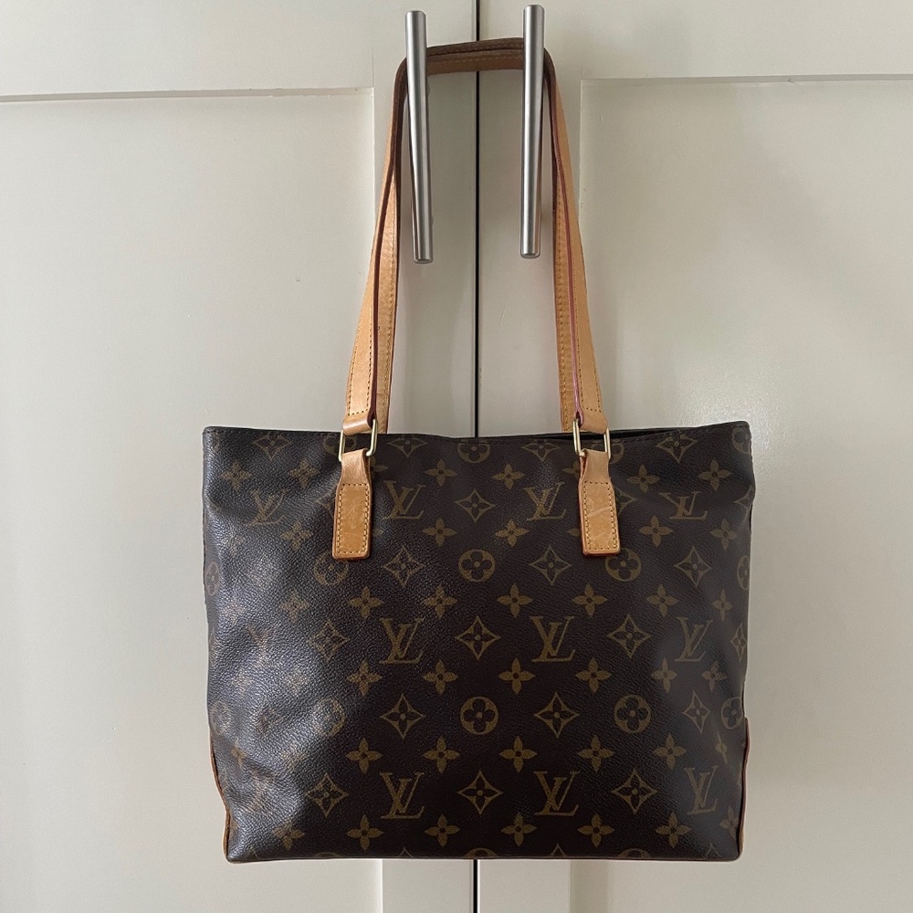 LOUIS VUITTON Vintage Y2K Brown Monogram Cabas Piano Tote